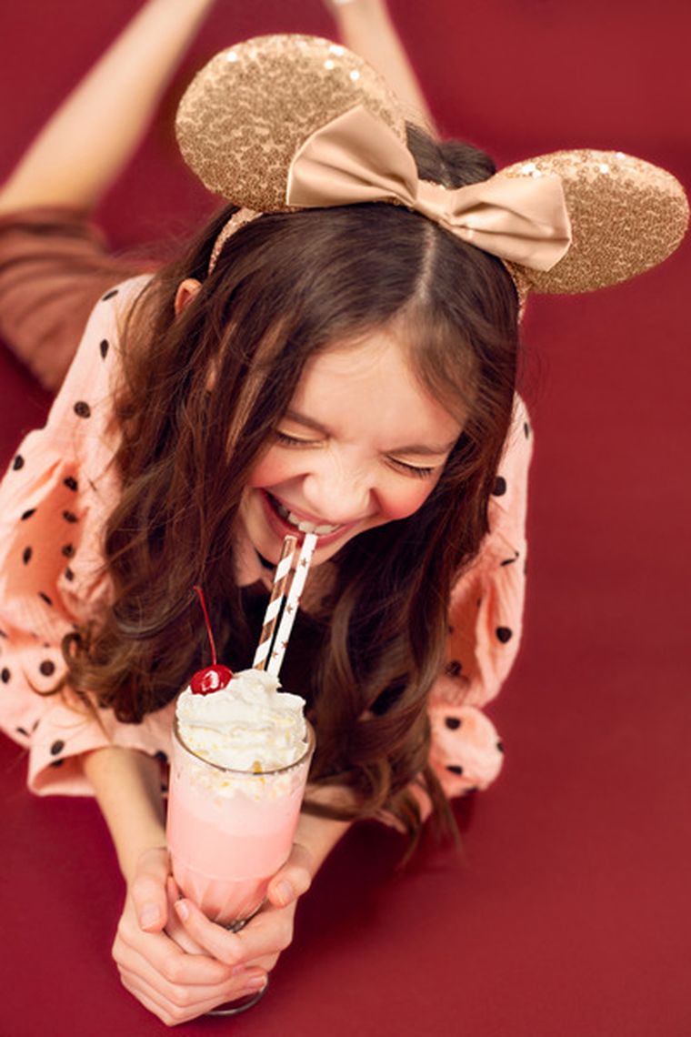 PartyDeco, opaska Myszka, nude, 25-19 cm, 1 szt.