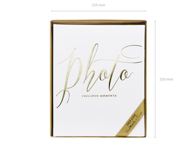 PartyDeco, pamiątkowy album na zdjęcia, Precious Moments, biały, 22 kartki