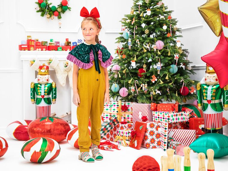 PartyDeco, papier do pakowania, Gwiazda Betlejemska, 70-200 cm