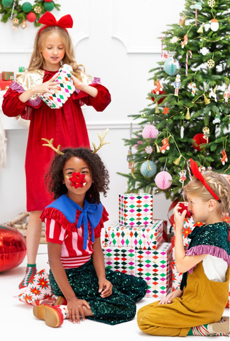 PartyDeco, papier do pakowania, Romby, 70-200 cm