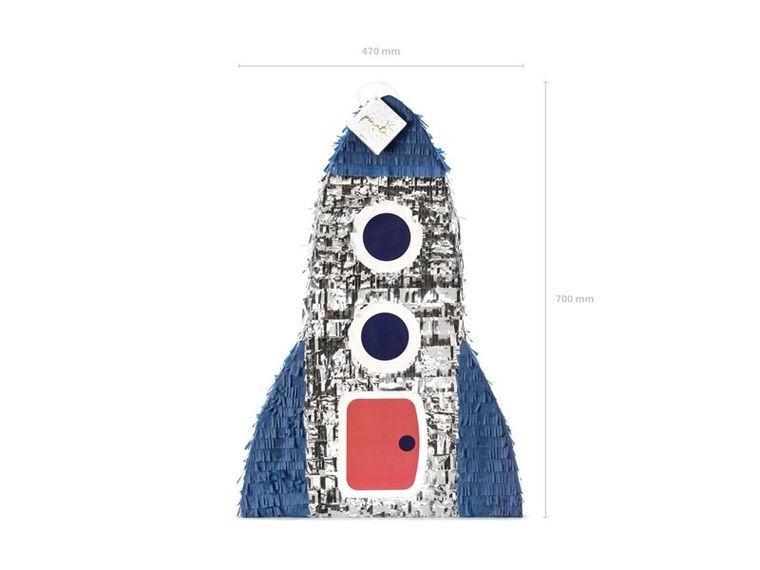 PartyDeco, piniata, rakieta, 45.5-69.5-14 cm