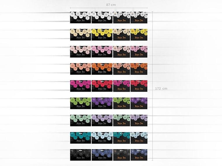 PartyDeco, rozety dekoracyjne, lawenda, 20-30 cm, 3 szt.