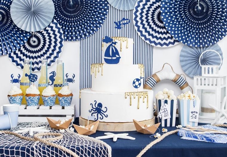 PartyDeco, Samolocik, ozdobne pudełka na popcorn, 7,5-7,5-12,5 cm, 6 szt.