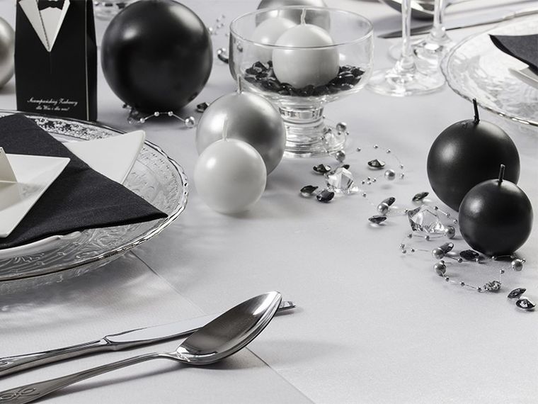 PartyDeco, satyna do dekoracji gładka, biała, 0,36-9 m