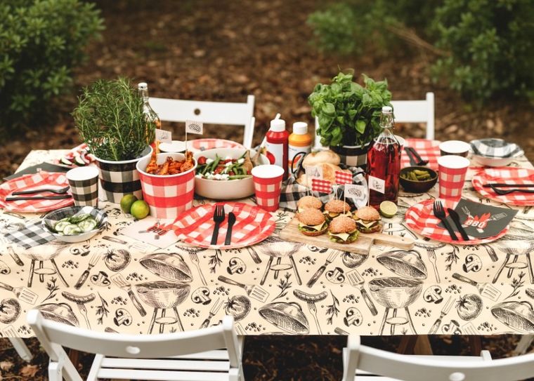 PartyDeco, serwetki papierowe, bbq, 33-33 cm, 20 szt.