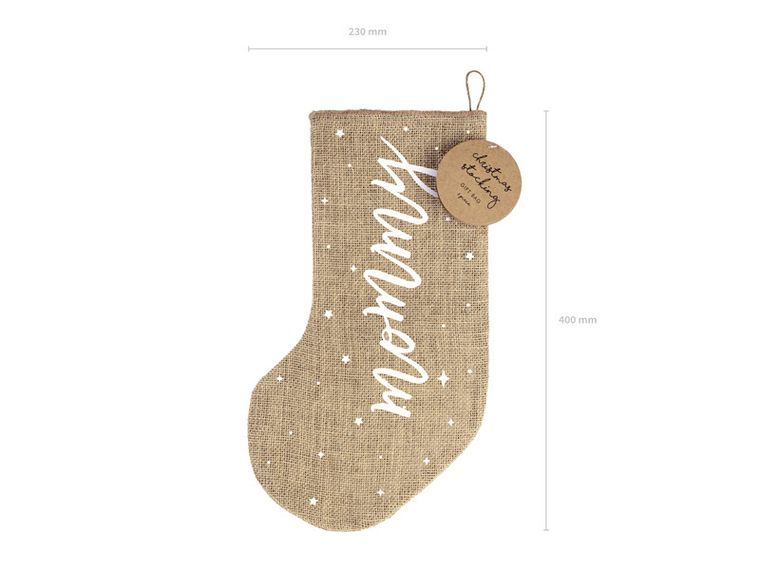 PartyDeco, skarpeta dekoracyjna Mommy, biały, 23-39.5 cm