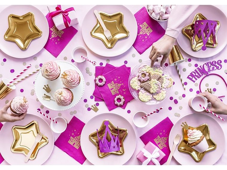 PartyDeco, słomki papierowe, paski, złote, 19,5 cm, 10 szt.