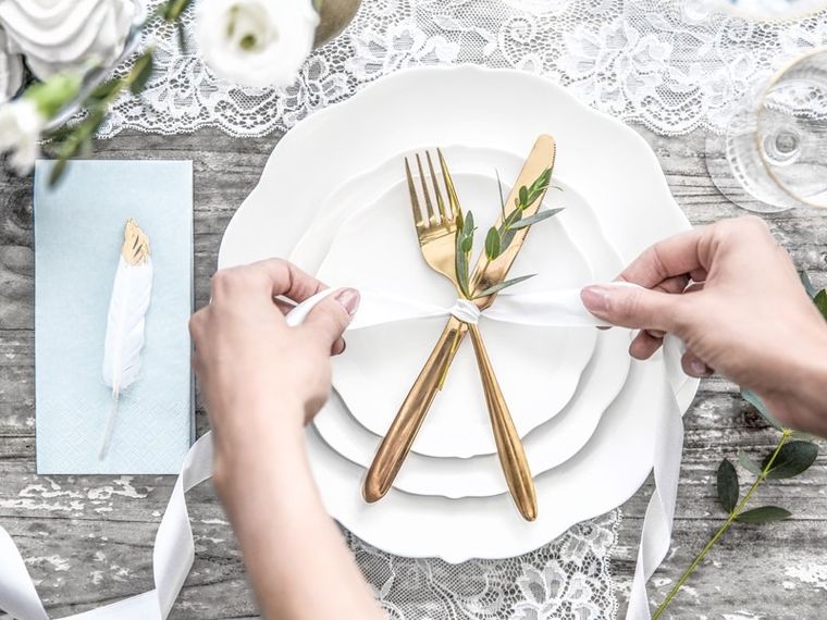 PartyDeco, tasiemka ozdobna satynowa, biała, 25 mm, 25 m