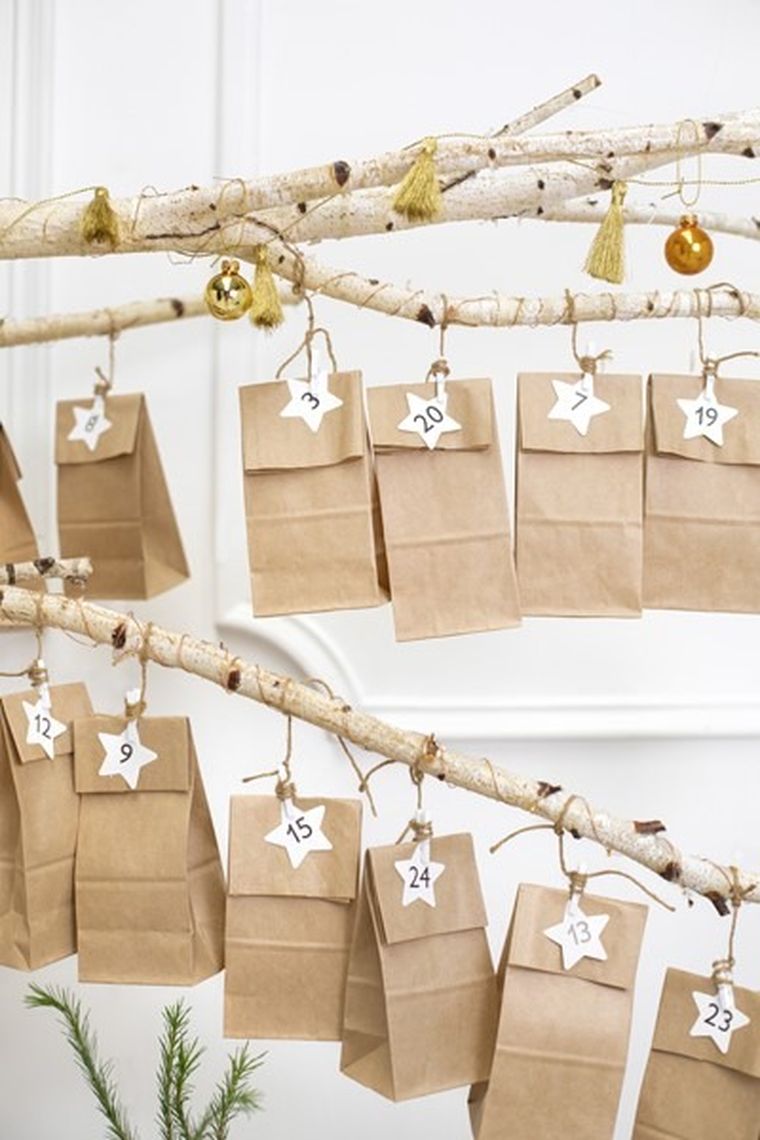 PartyDeco, torebki, kalendarz adwentowy, 24 szt.