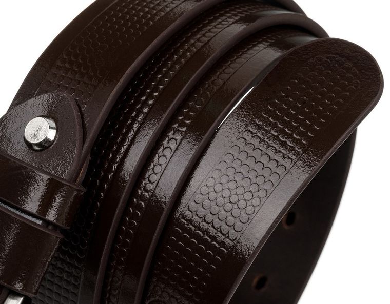 Pasek męski, brązowy, skórzany, Rovicky