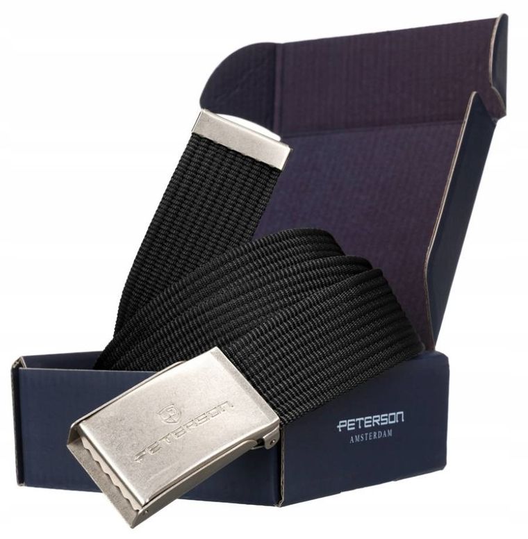 Pasek męski, czarny, Peterson