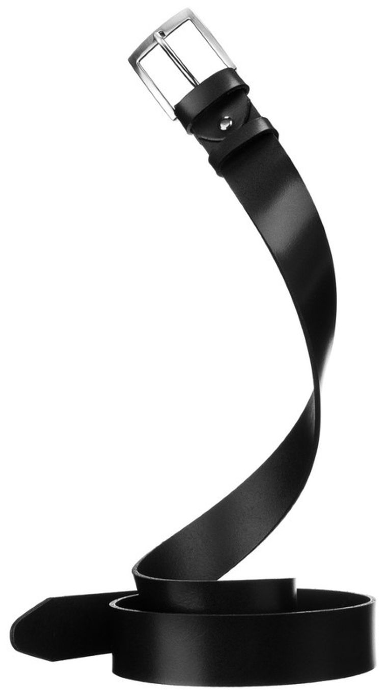 Pasek męski, czarny, skórzany, Rovicky