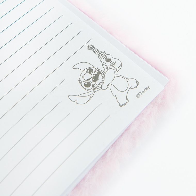 Paso, Lilo i Stitch, pamiętnik z kłódką, pluszowy, A5, 96 kartek, linia, różowy