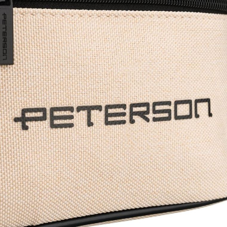 Peterson, kosmetyczka kuferek, tkanina syntetyczna, beżowo-czarna