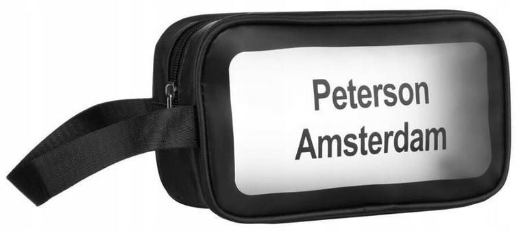 Peterson, kosmetyczka wodoodporna, czarna, 3 szt.