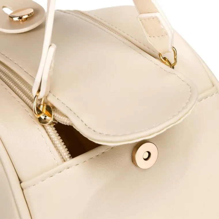 Peterson, kosmetyczka z podwójnym zamknięciem, beżowa