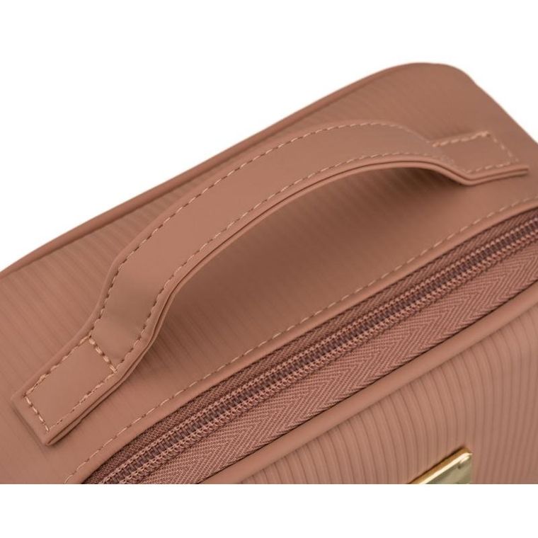 Peterson, kosmetyczka z uchwytem, tkanina syntetyczna, beżowa