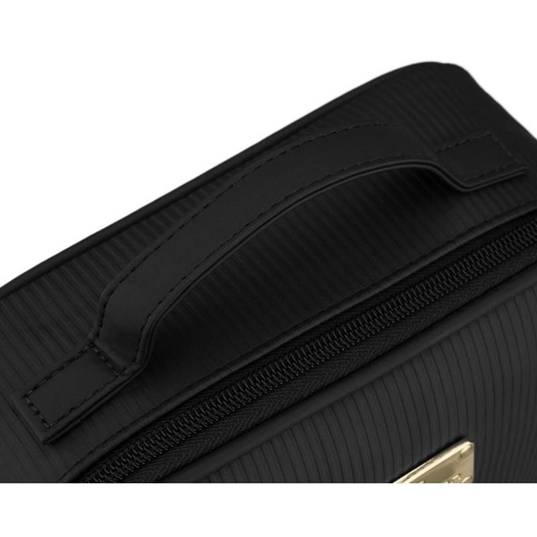 Peterson, kosmetyczka z uchwytem, tkanina syntetyczna, czarna