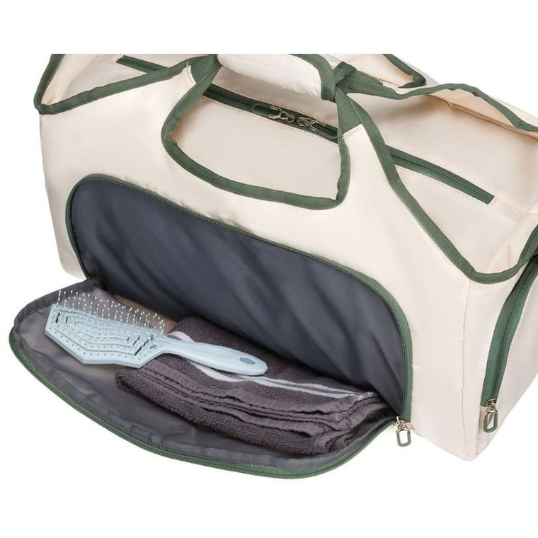 Peterson, torba podróżna, beżowo-zielona