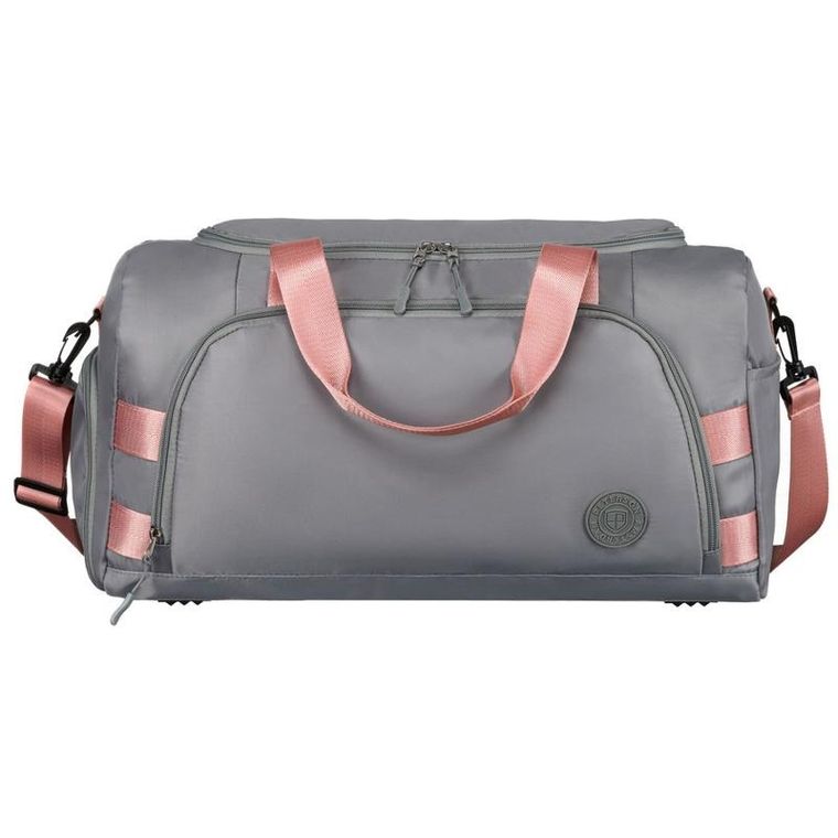 Peterson, torba weekendowo-podróżna, szaro-różowa