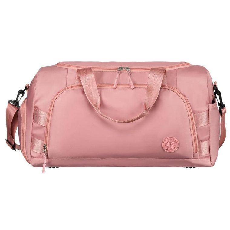 Peterson, torba weekendowo-podróżna z komorą boczną na buty, różowa