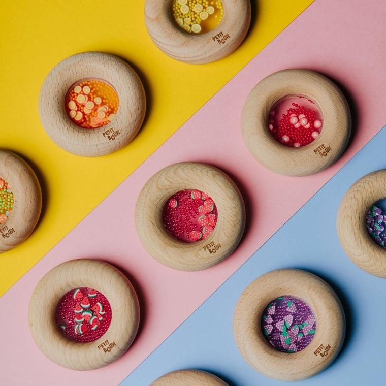 Petit Boum, grzechotka sensoryczna, pomarańcza