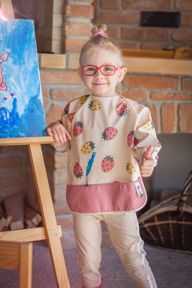 Petite&Mars, Ben, śliniak z długimi rękawami, Green Kiwi