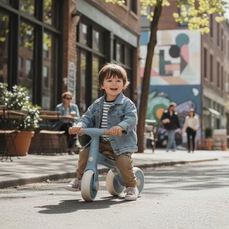 Petite&Mars, Bingo, rowerek trójkołowy 3w1, Sterling Blue