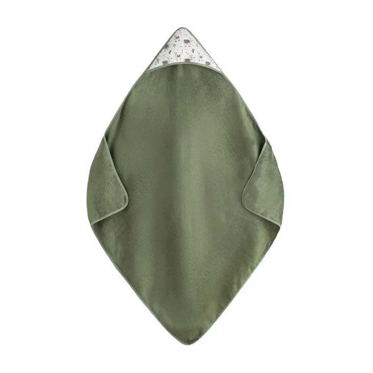 Petite&Mars, Loulou, okrycie kąpielowe bambusowe z kapturkiem, Llama Vibes, 100-100 cm