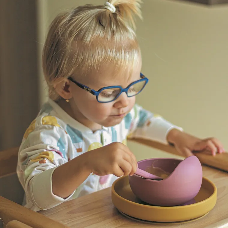 Petite&Mars, Take&Match, silikonowa miseczka z przyssawką, Dusty Rose, 6m+