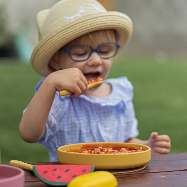 Petite&Mars, Take&Match, silikonowy talerzyk z przyssawką, Desert Sand, 6m+