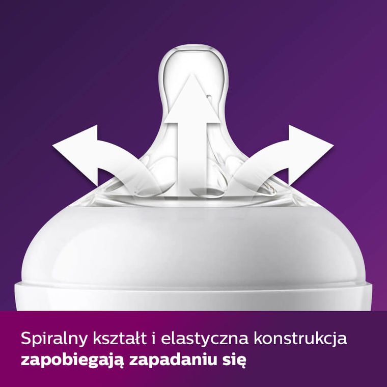 Philips Avent, Natural 2.0, smoczek o średnim przepływie, 3m+, 2 szt.