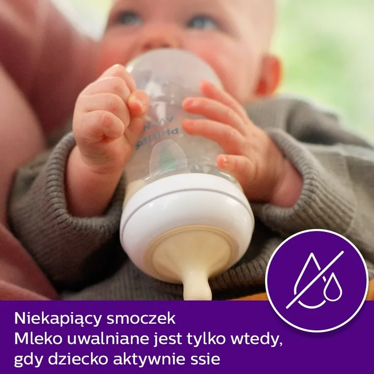 Philips Avent, Responsywne Butelki Natural, Air Free, butelka z wentylem, 260 ml