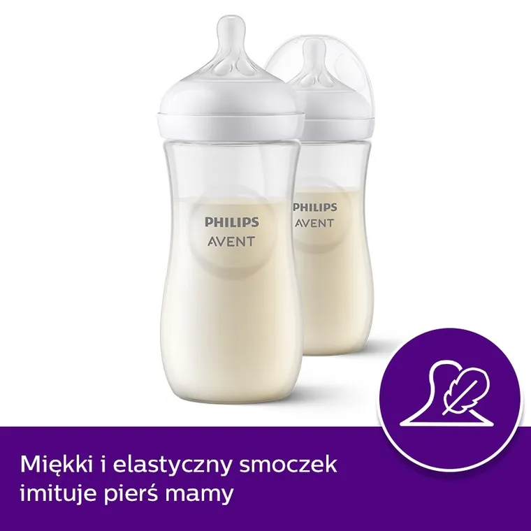 Philips Avent, Responsywne Butelki Natural, butelka, 2-330 ml