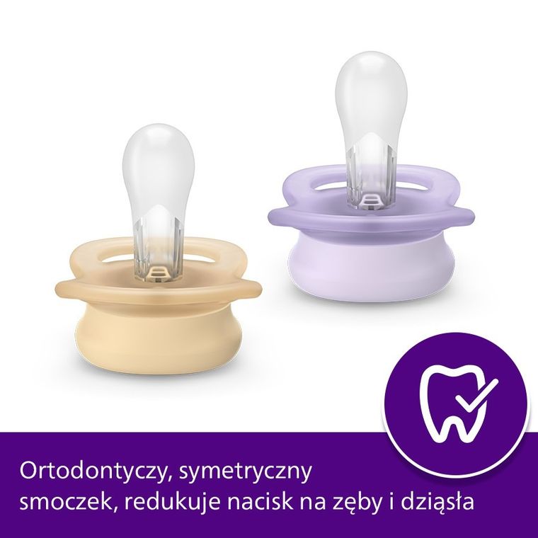 Philips Avent, Ultra Start, smoczek ortodontyczny, 0-2 m, 2 szt.