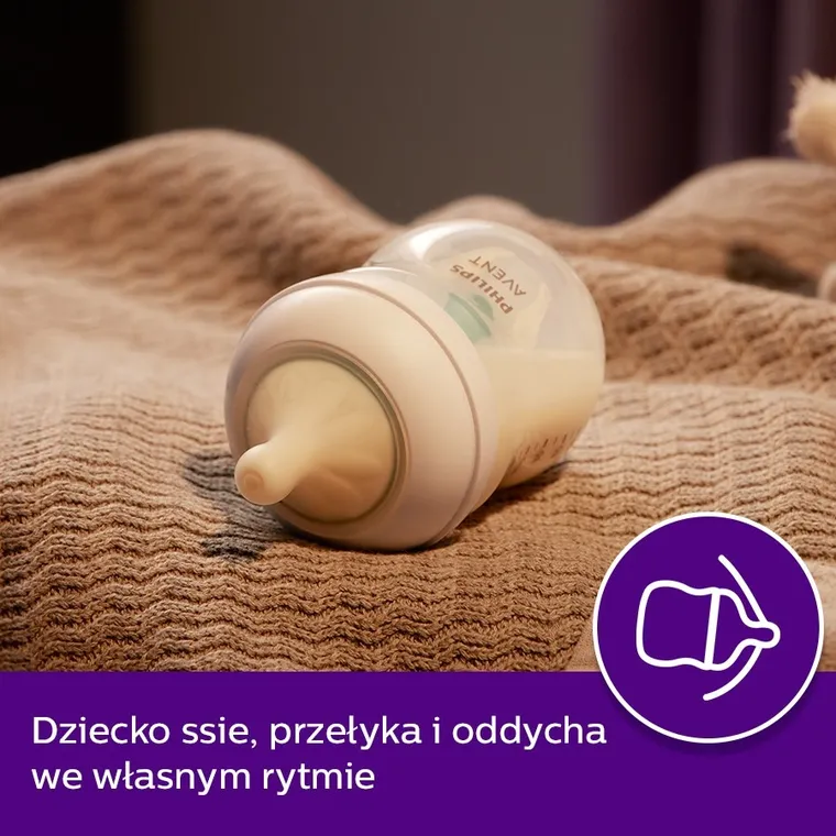 Philips Avent, zestaw startowy, Responsywne Butelki Natural, 4 szt. + szczotka do czyszczenia butelek + smoczek do butelki Ultra Air