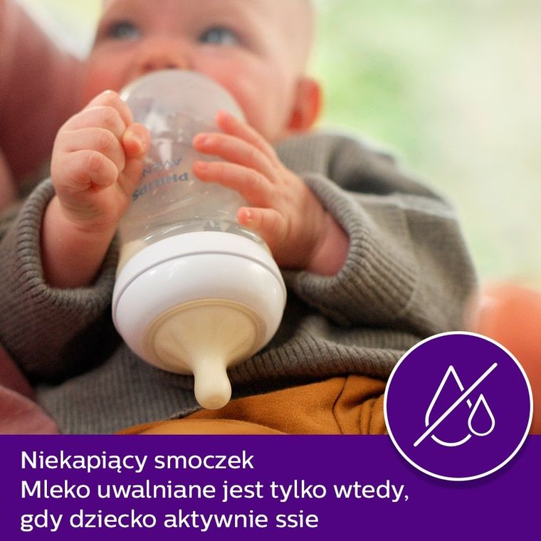 Philips Avent, zestaw startowy, Responsywne Butelki Natural, 5 szt. + szczotka do czyszczenia butelek + smoczek do butelki Ultra Air