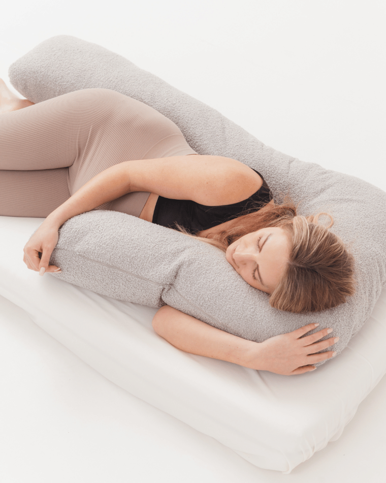 Piapimo, Teddy, poduszka ciążowa do spania, typ 7, szara