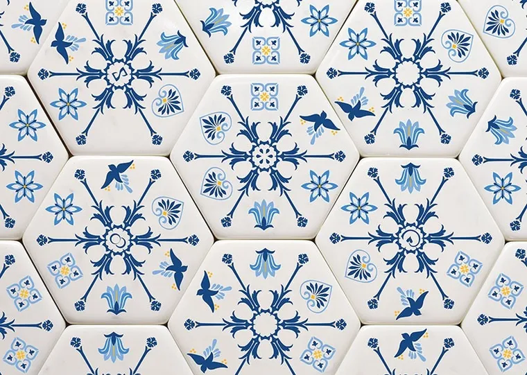 Piatnik, Honeycombs Blue, plastry miodu, gra familijna