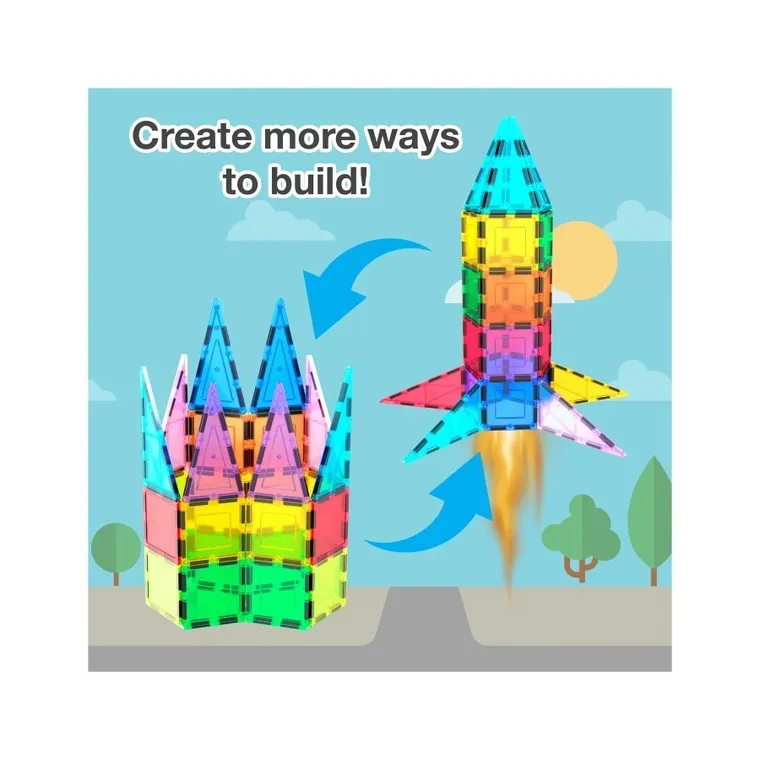 Picasso, Rakieta, klocki magnetyczne, 32 elementy