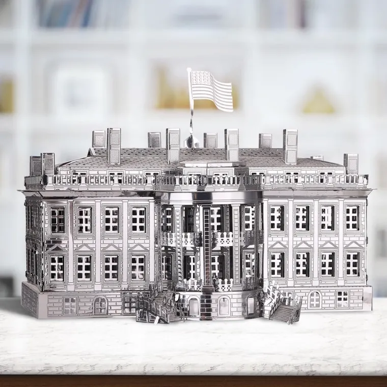 Piececool, Biały Dom, puzzle metalowe, model 3D, 122 elementy