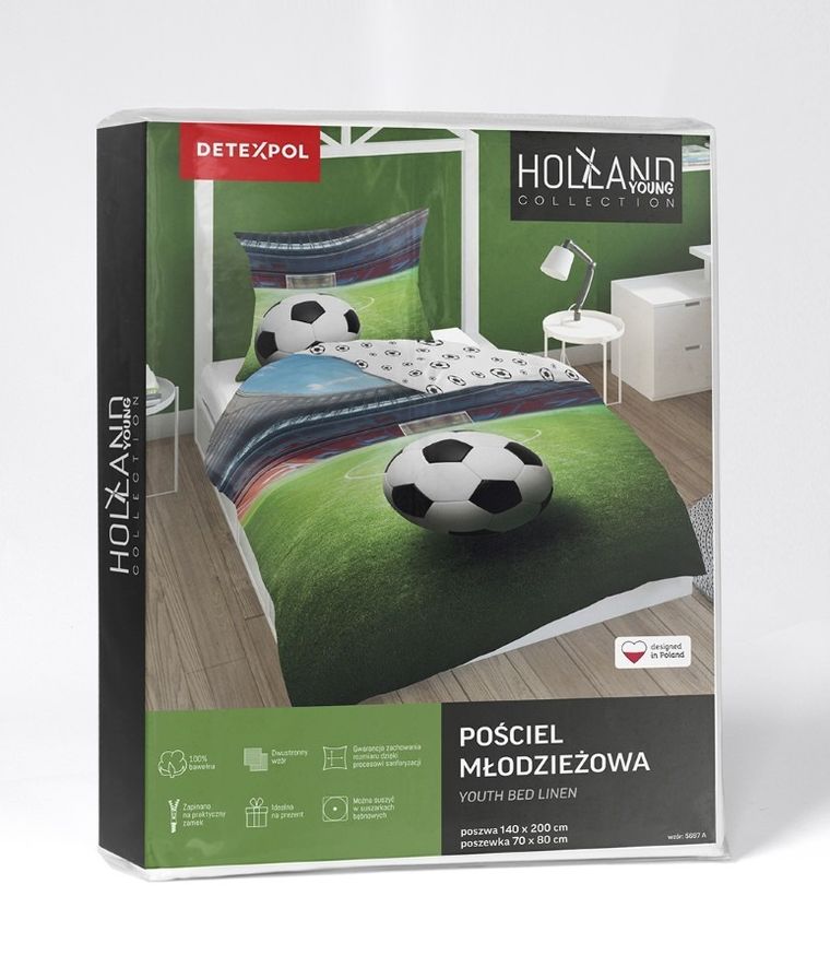 Piłka, 2-częściowy komplet pościeli, 140-200 cm