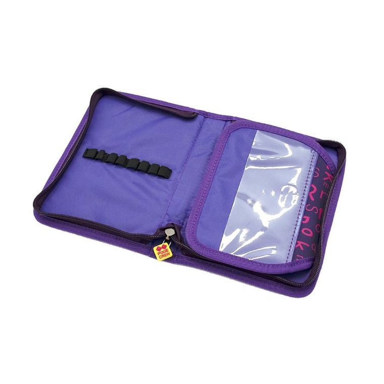 Pixie Crew, Alfabet, piórnik jednokomorowy, purpurowy panel