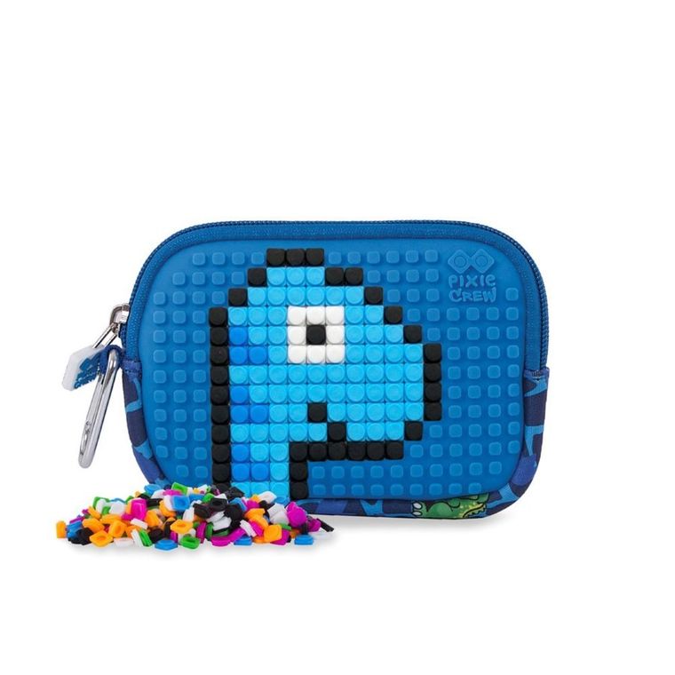Pixie Crew, Dinozaury, saszetka, kosmetyczka, niebieski panel