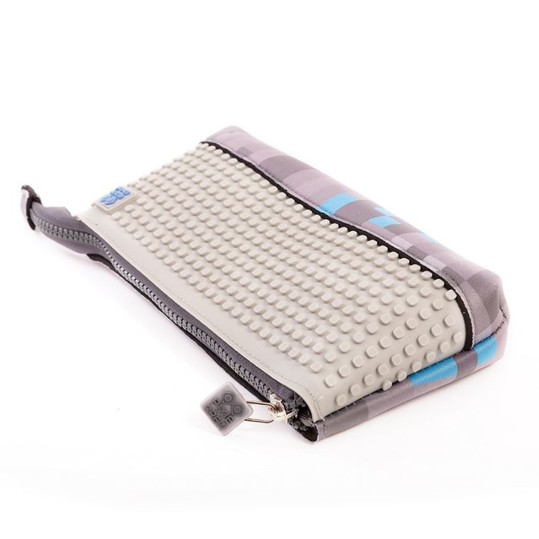 Pixie Crew, piórnik, saszetka, szaro-niebieska