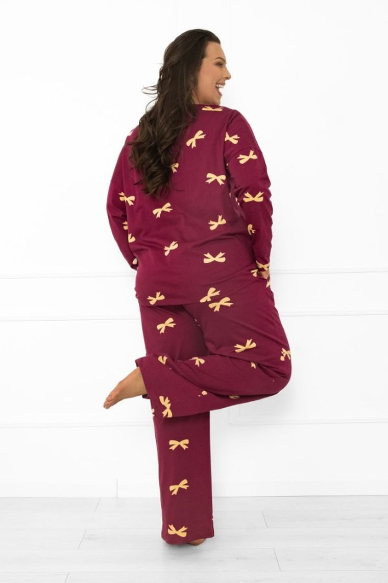 Piżama damska, bordowa, Italian Fashion