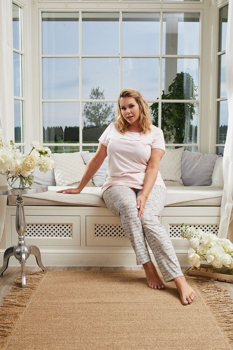 Piżama damska, plus size, mix, Karla, Italian Fashion