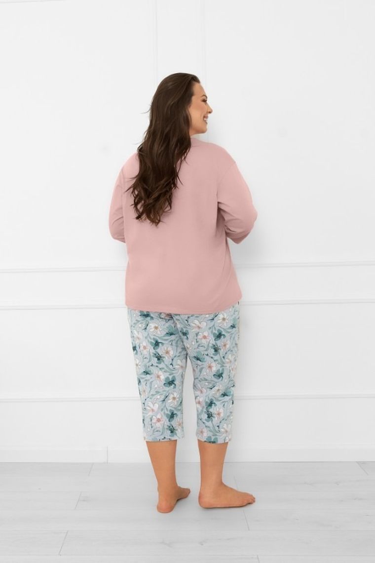 Piżama damska, różowa, Perlis, Italian Fashion