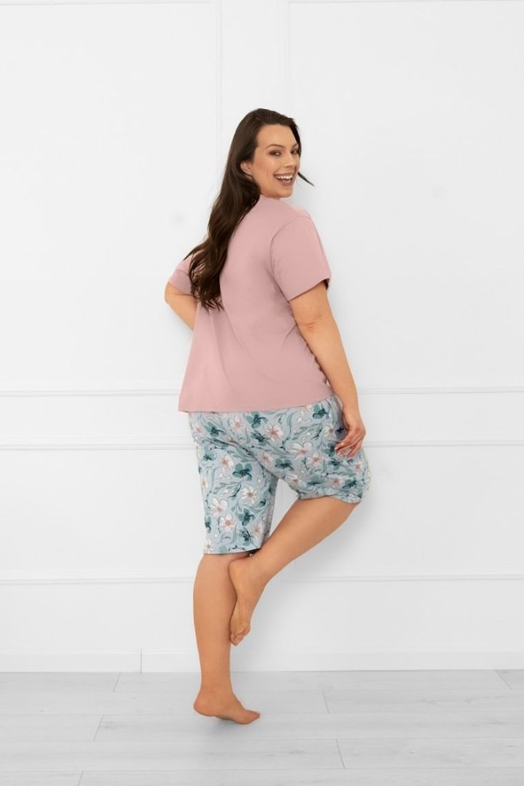 Piżama damska, różowa, Perlis, Italian Fashion