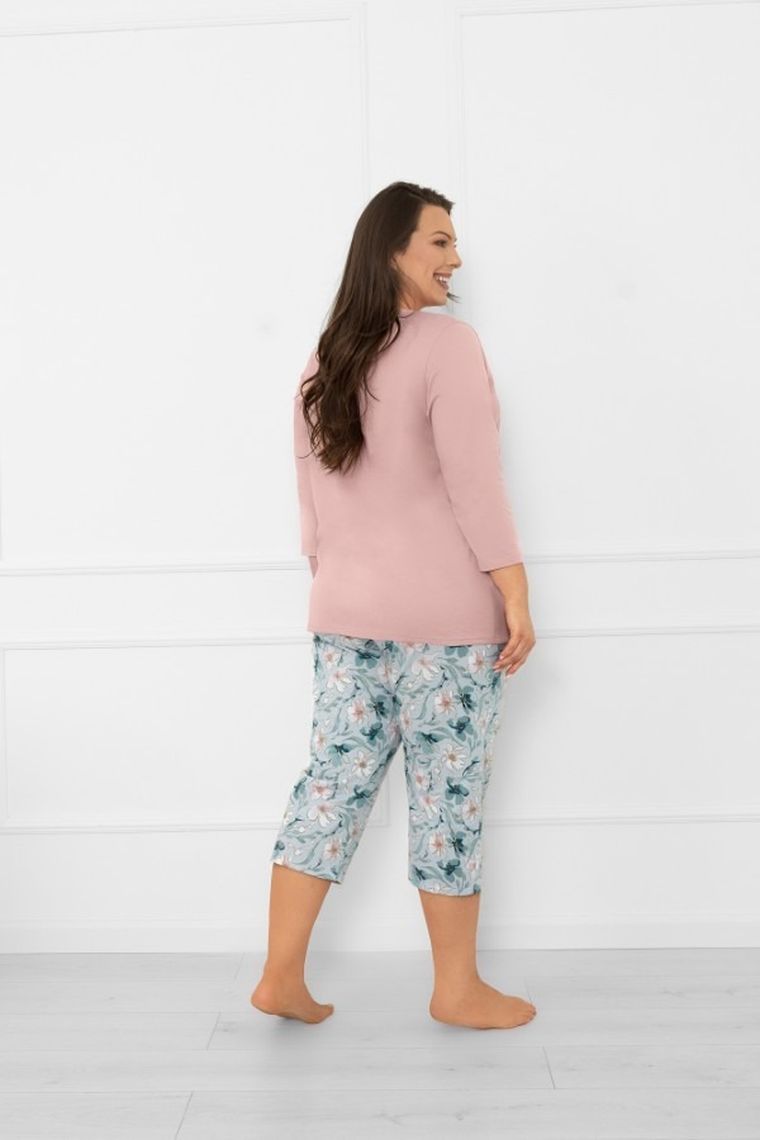 Piżama damska, różowa, Sekwoja, Italian Fashion